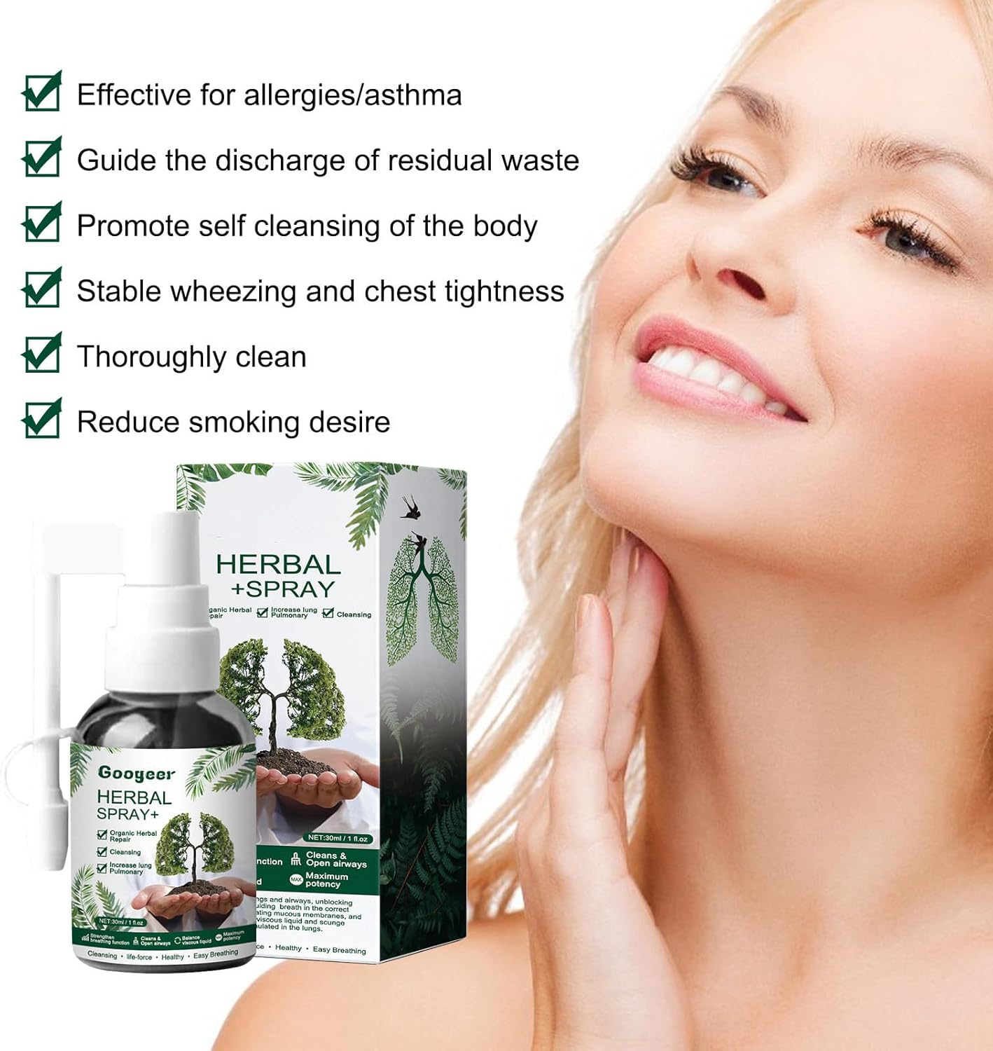 RespiNature – Niebla de limpieza pulmonar a base de hierbas, neblina de limpieza pulmonar a base de hierbas, potente apoyo pulmonar, spray herbario
