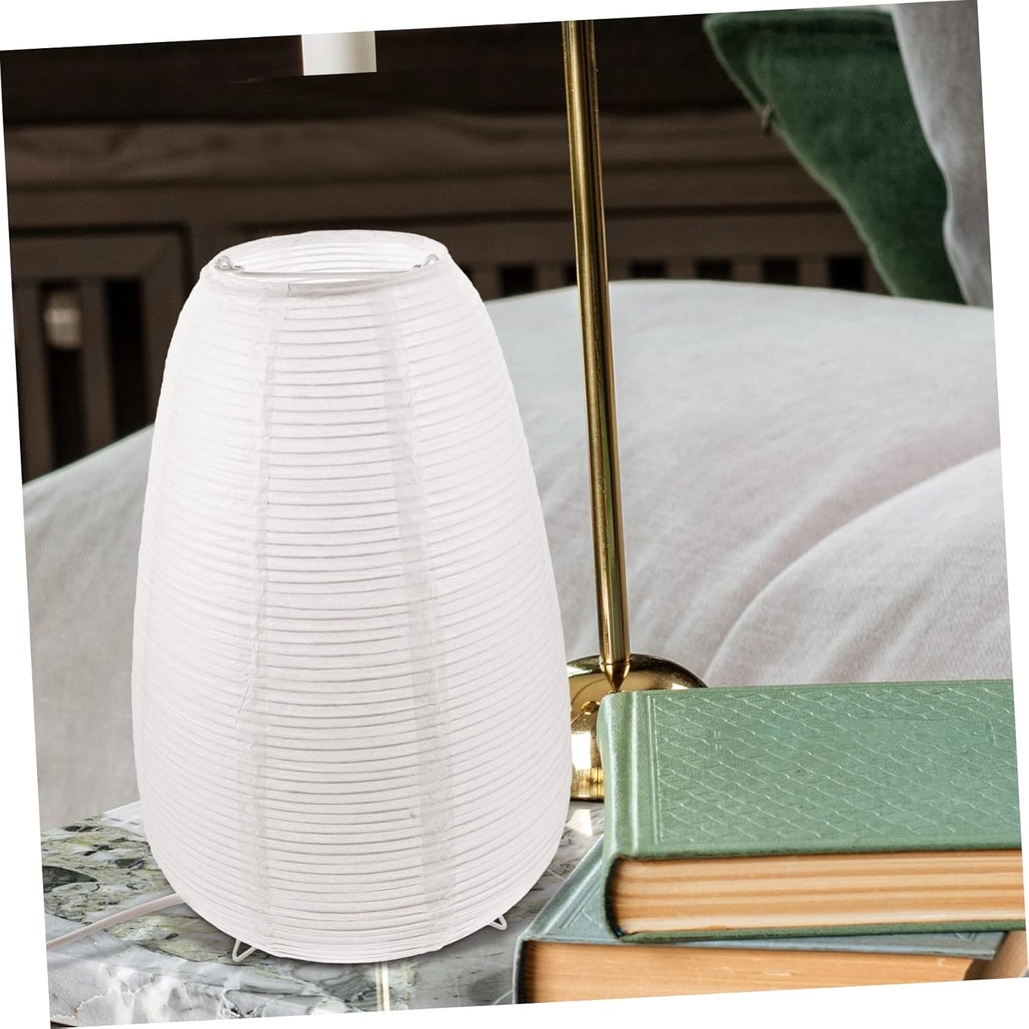 DOITOOL Linterna de papel lámpara de escritorio dormitorio lámpara de escritorio lámpara de noche luz dormitorio luz linterna lámpara de mesa