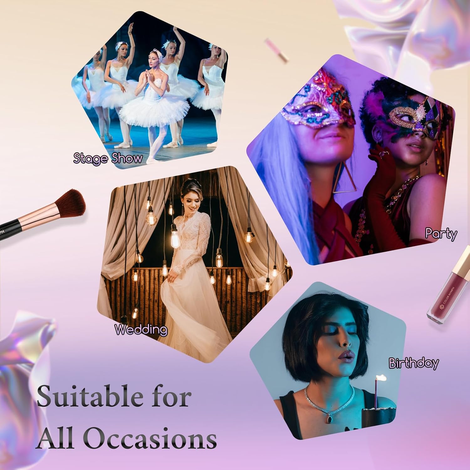 Kit de maquillaje para adolescentes con estuche de tren, juegos de regalo de maquillaje portátil para principiantes, incluye 32 colores de sombra de