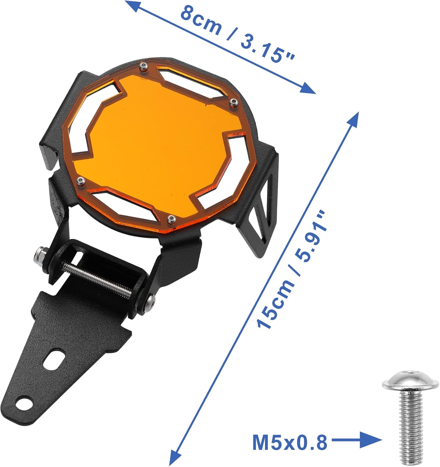 Motoforti Par de la motocicleta LED antiniebla Protector Guardias OEM Foglight lámpara cubierta para BMW R1200 F800R1250 F850GS naranja