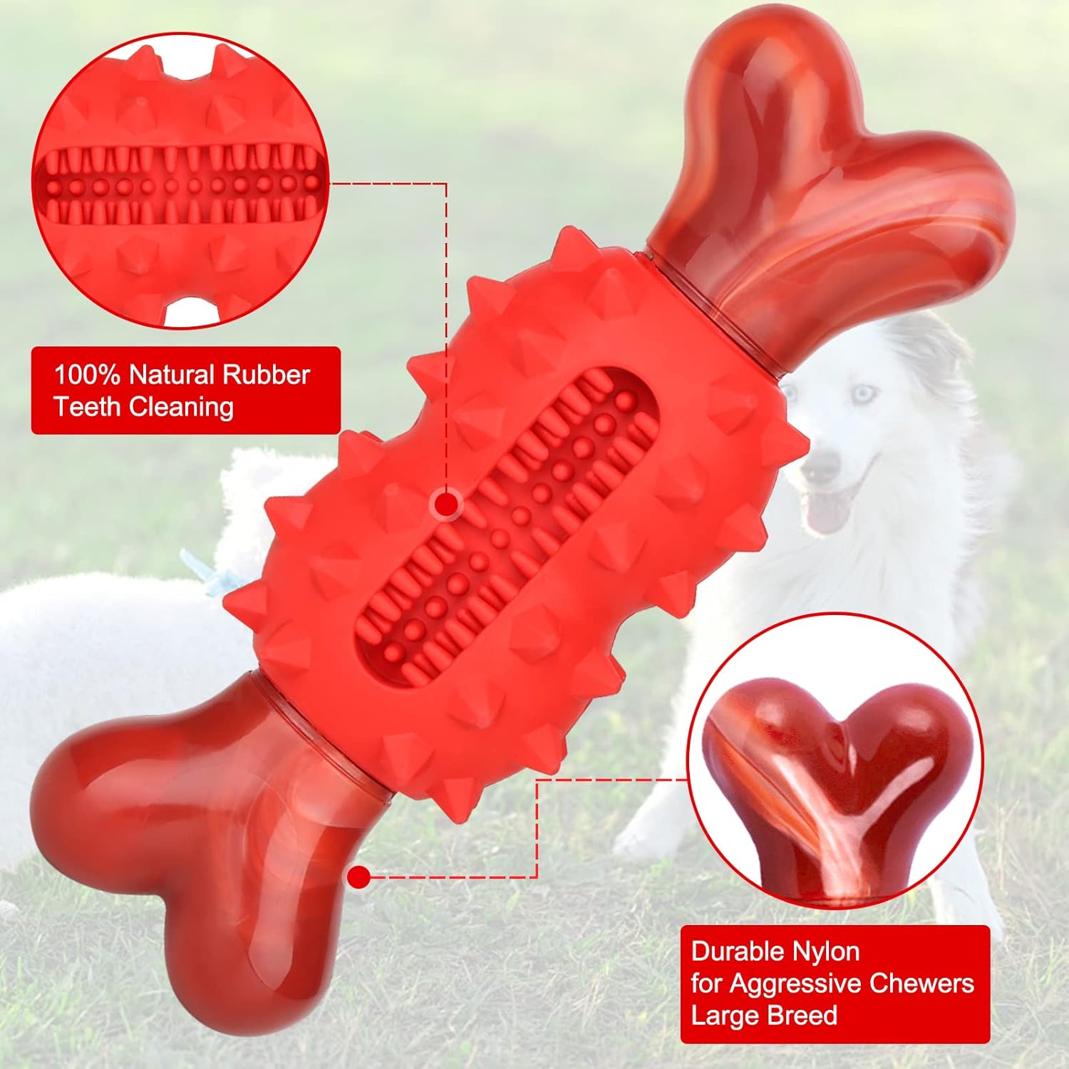 VIWIK Masticables para perros para masticadores agresivos, juguetes masticables para perros inteligentes grandes, medianos y pequeños, juguete de