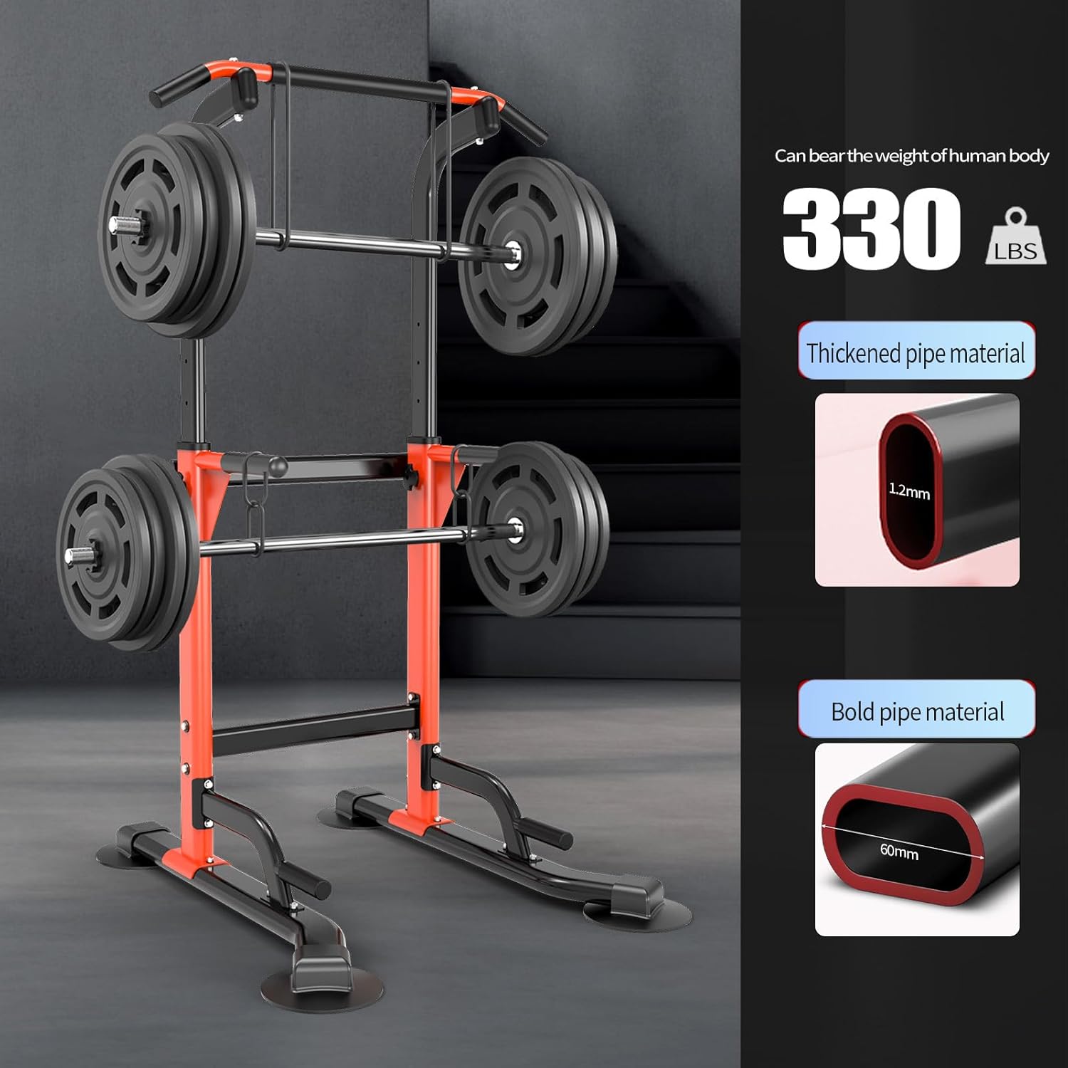 Z ZHICHI Estación de inmersión para gimnasio en casa, entrenamiento de fuerza, estación de entrenamiento de fitness, dominadas, flexiones y