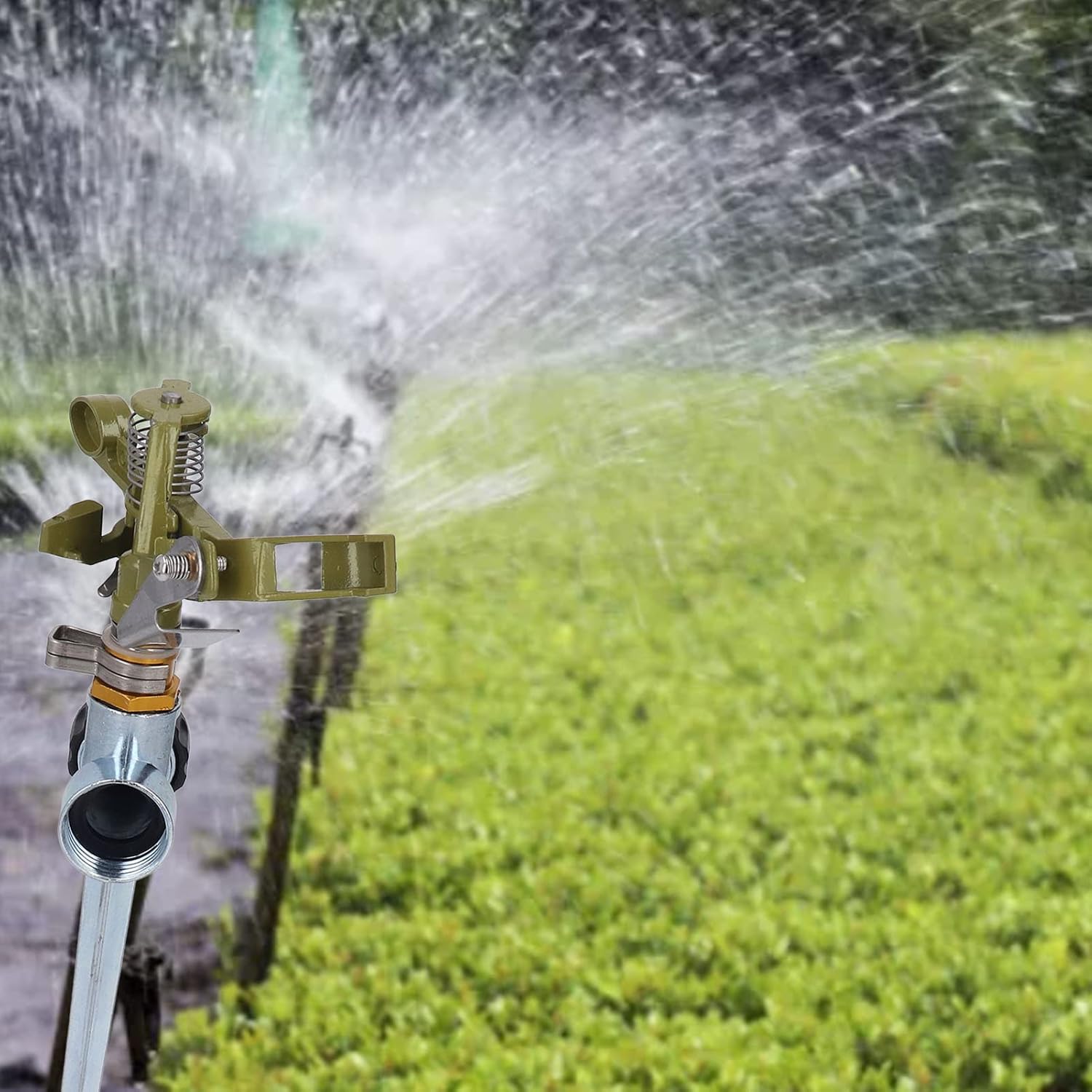 4 juegos de rociadores de riego de jardín, rosca hembra G34 de 360 grados, rociador giratorio automático para riego de patio, césped y césped