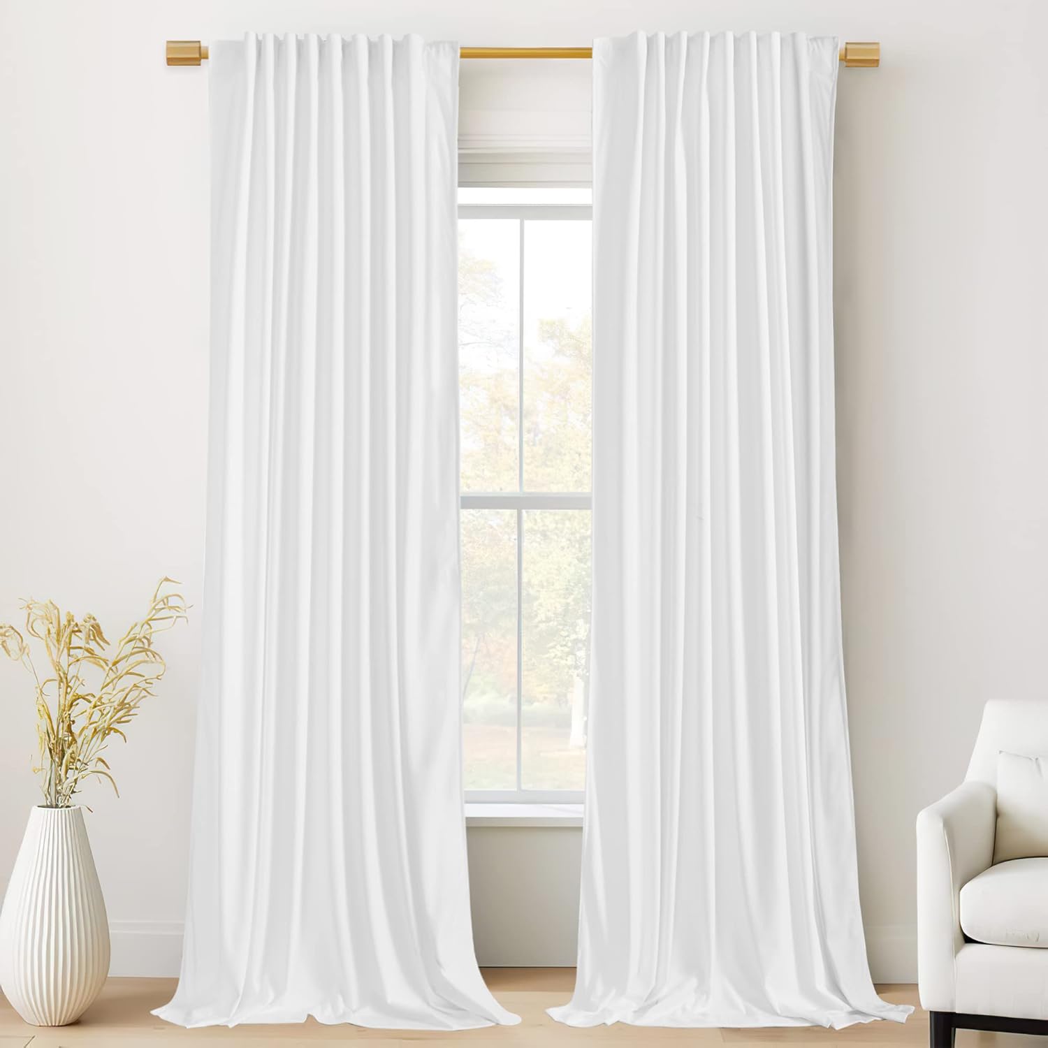 StangH – Cortinas de terciopelo que protegen la privacidad, con atenuación de luz, para guardería, sala, dormitorio, decoración elegante del hogar,