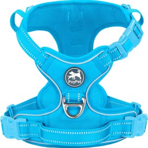 PoyPet Arnés para perro sin tirones, chaleco reflectante sin estrangulamiento, arnés ajustable para mascotas con mango acolchado de fácil control PoyPet Arnés para perro sin tirones, chaleco reflectante sin estrangulamiento, arnés ajustable para mascotas con mango acolchado de fácil control