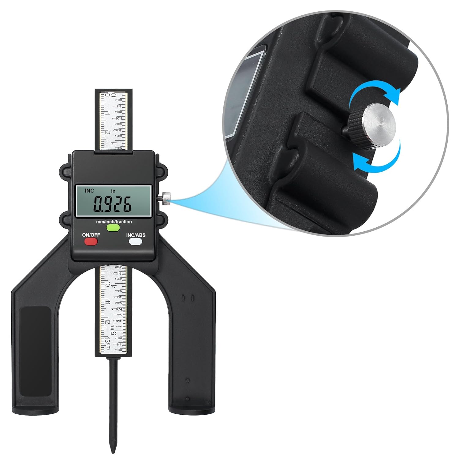 Proster Medidor de altura digital magnético de 3.150 in, 3 18 pulgadas, mini medidor de profundidad para mesa de sierra, medidor de grosor con