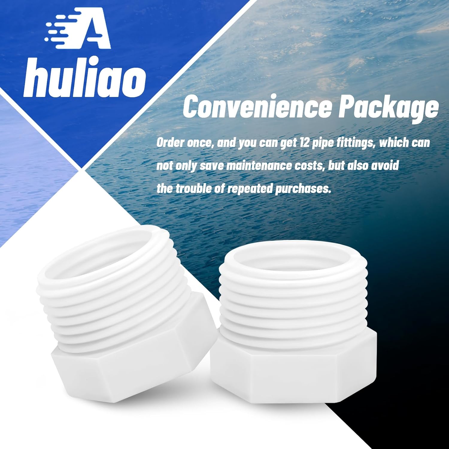 Serie 439 – Adaptador de buje hexagonal hembra NPT de 34 pulgadas NPT macho x 12 pulgada NPT hembra, paquete de 12