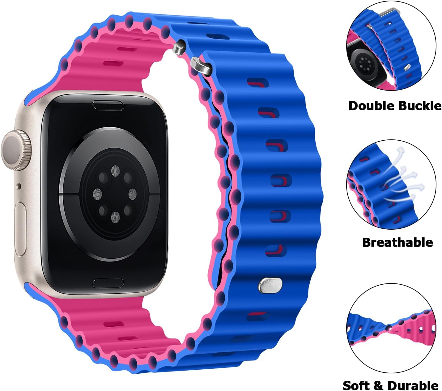 Anlinser Bands Compatible with Apple Watch Band 41mm 40mm 38mm, Adjustable Loop Designed for Apple Watch SE Series 9 8 7 6 5 4 3