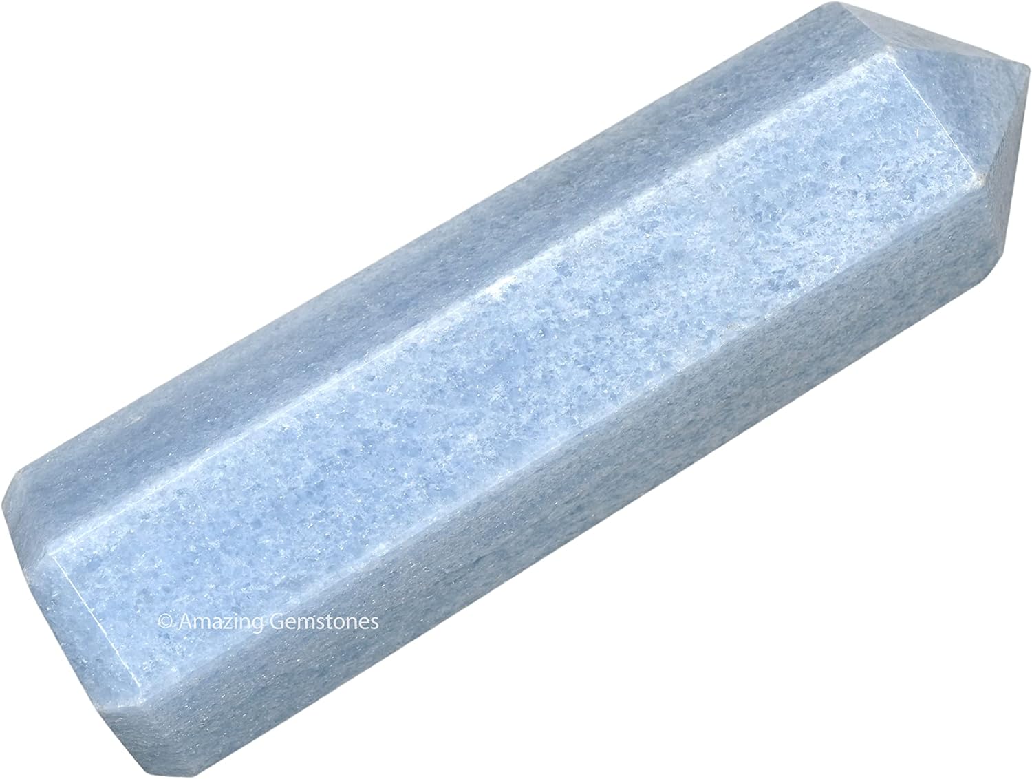 Torres grandes de cristal de celestita de calcita azul  Obelisco de punto de cristal curativo natural para curación de Reiki y rejilla de cristal