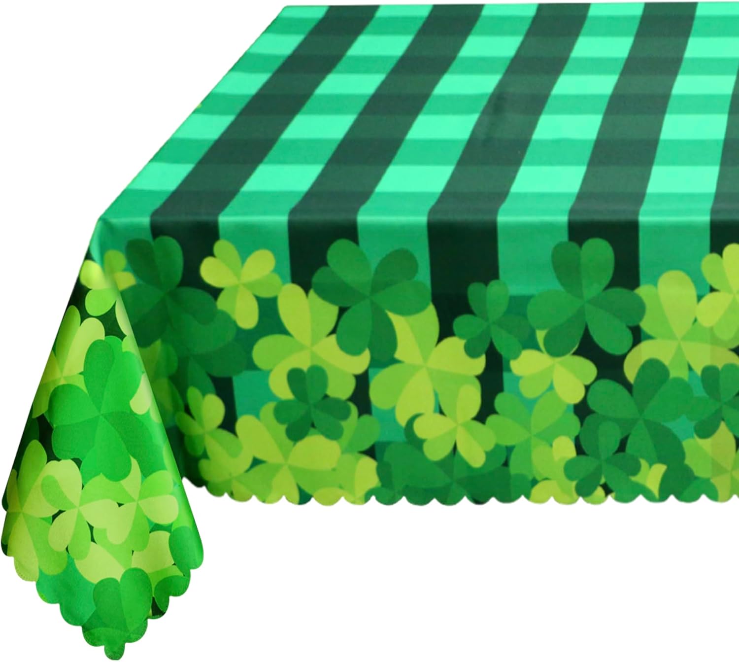Mantel del Día de San Patricio con trébol irlandés verde, 60 x 84 pulgadas, rectangular, impermeable, decorativo, impreso, para cocina, uso en