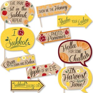 Big Dot of Happiness Funny Sukkot – Kit de accesorios para cabina de fotos judía de Sukkah – 10 piezas Big Dot of Happiness Funny Sukkot – Kit de accesorios para cabina de fotos judía de Sukkah – 10 piezas