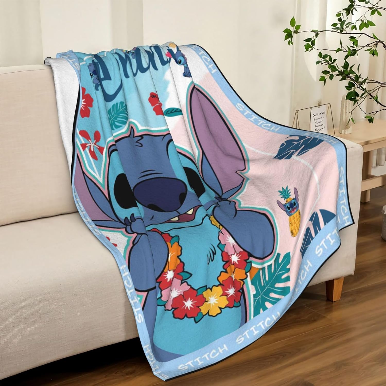 Manta de franela ultra suave de dibujos animados, cálida y cómoda, bonita manta o sofá para el hogar, 60 x 50 pulgadas