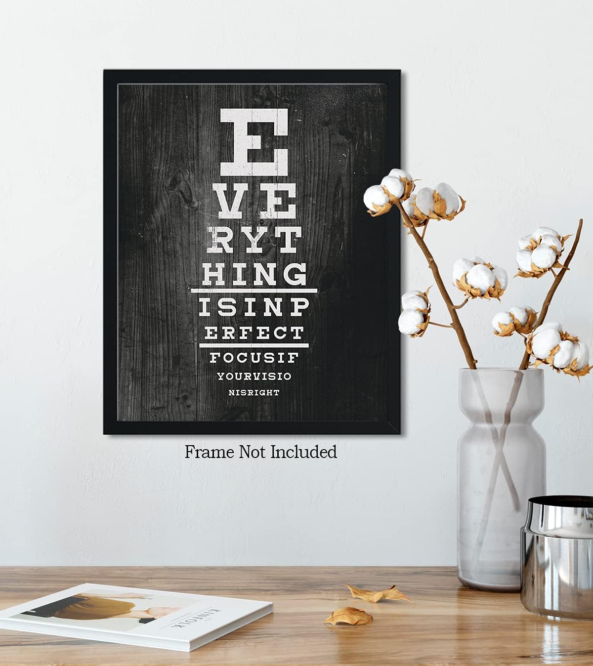 Govivo Everything Is In Perfect Focus – Impresión artística de pared con cita motivacional, impresión de decoración de pared, póster o lienzo para