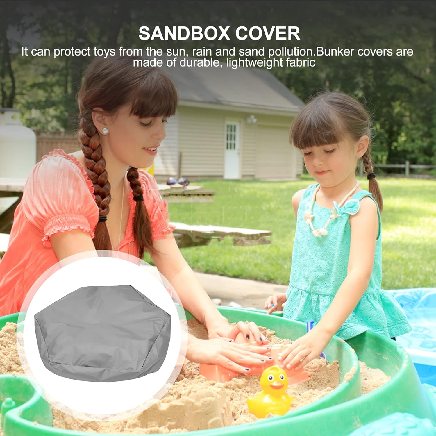 Hemoton 1 funda hexagonal para caja de arena, cubierta de piscina Oxford para arenero, cubierta de protección para caja de arena hexagonal, cubierta