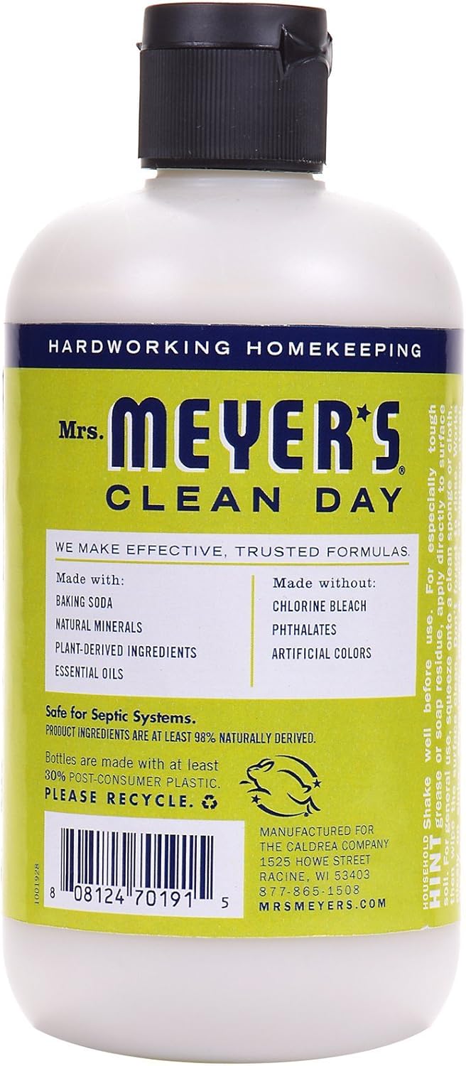 Mrs. Meyer’s Clean Day Limpiador en crema, verbena de limón, 12 onzas (paquete de 2)