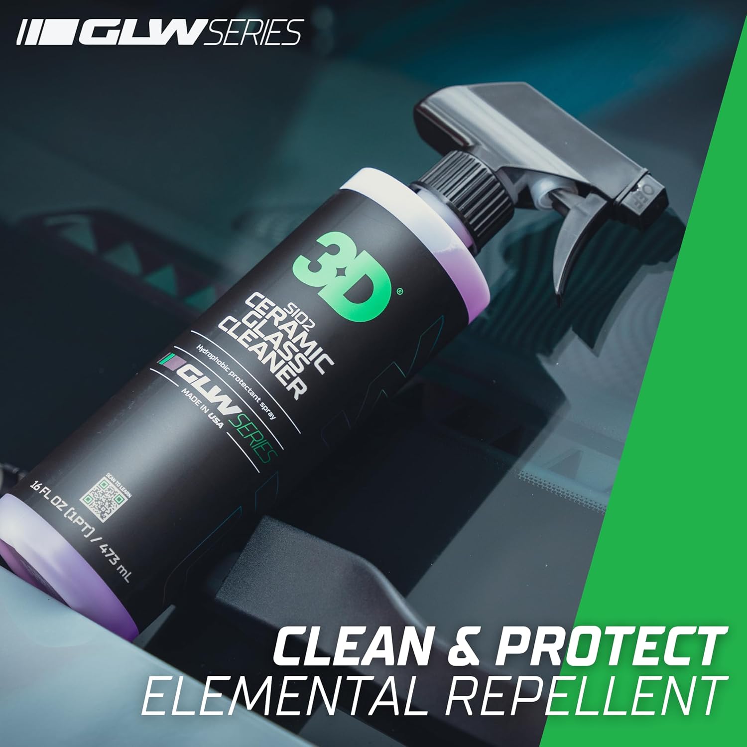 3D SiO2 Limpiador de vidrio de cerámica, serie GLW, repelente al agua y a la lluvia, limpiador de vidrio cerámico protector para todo tipo de clima,
