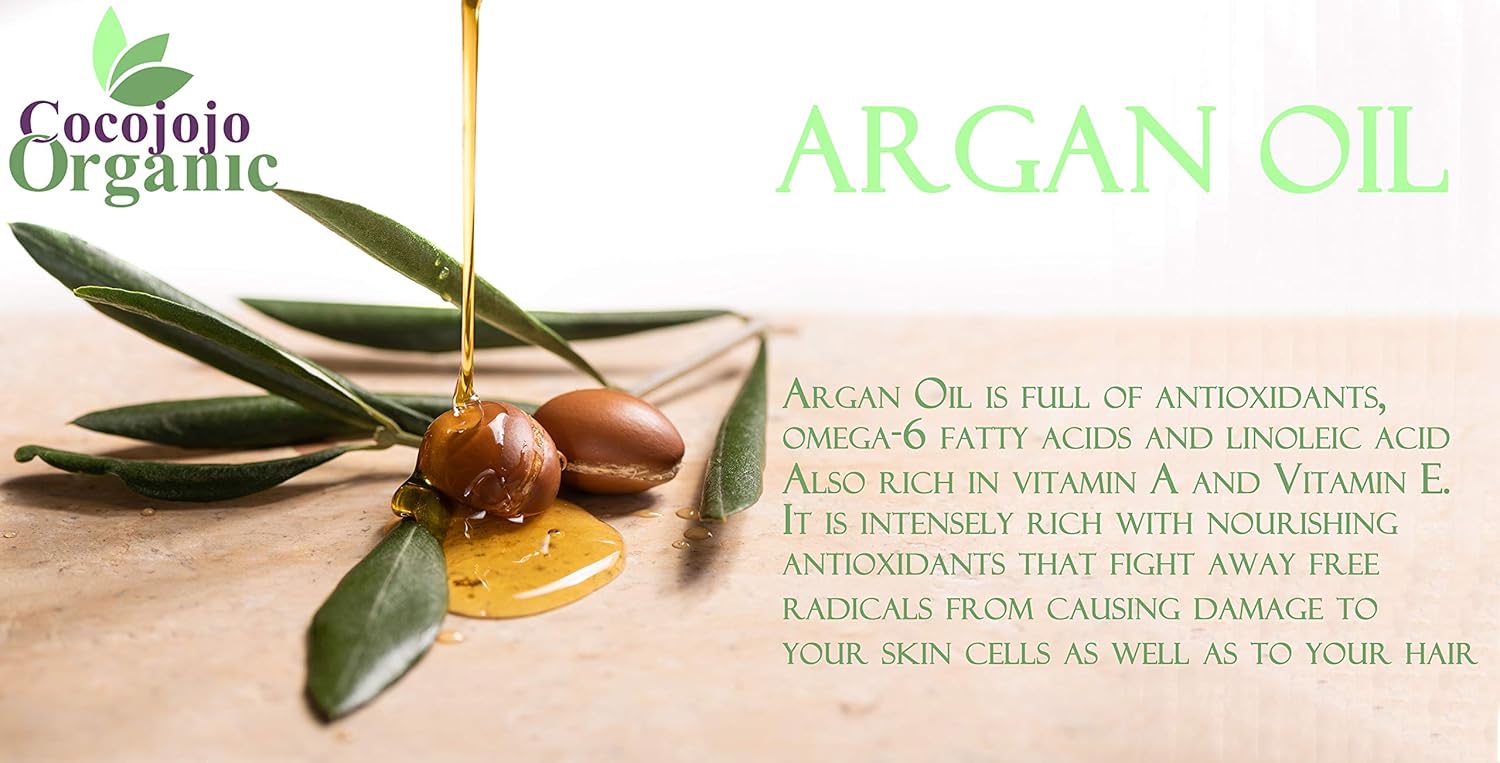 Aceite de argán refinado  100% puro, refinado, prensado en frío, filtrado, sin perfume, portador  8 onzas  para piel, cabello, uñas, cuerpo, barba,