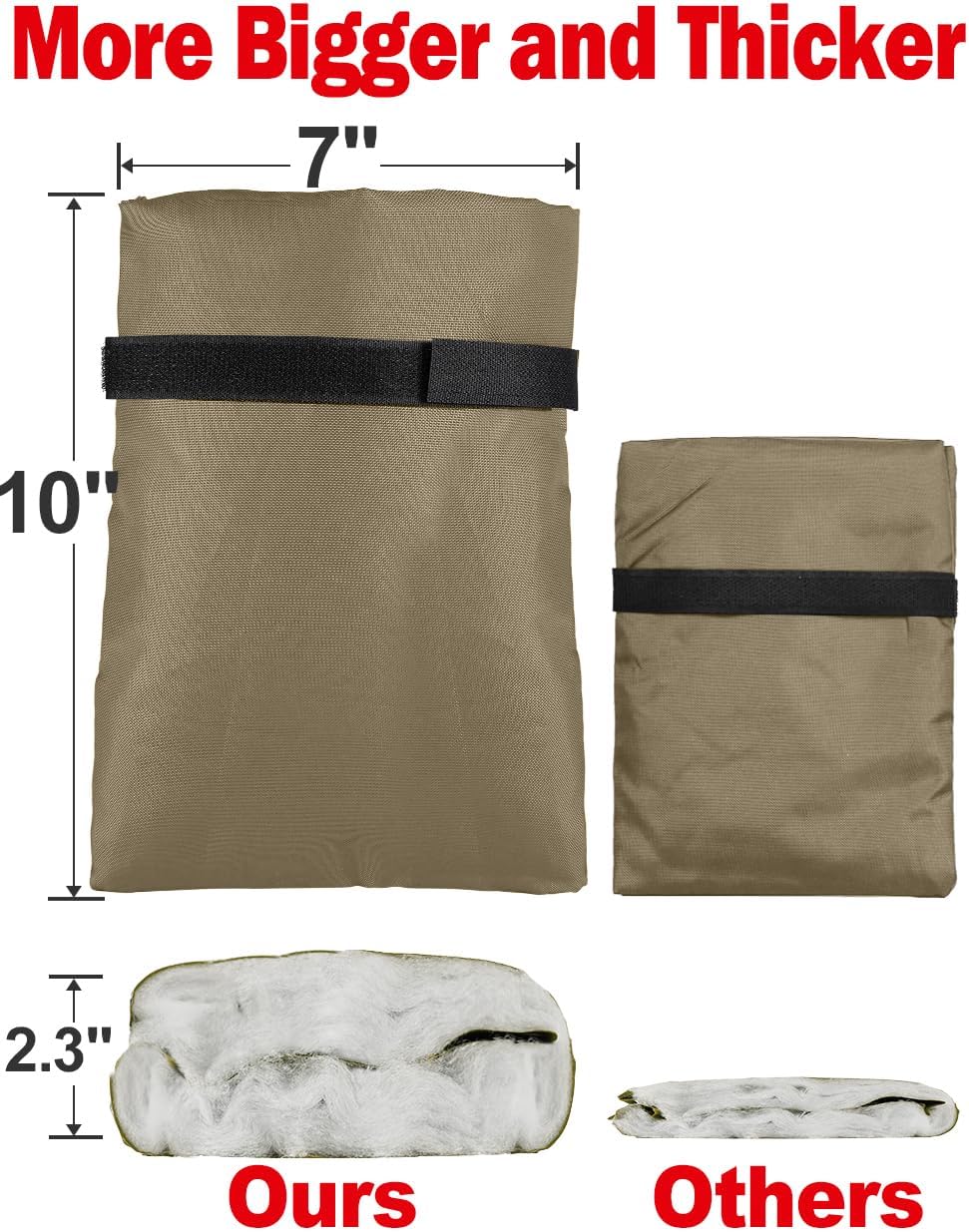Fundas de grifo para exteriores para invierno, Pro 10 pulgadas de alto x 7 pulgadas de ancho, cubierta exterior de grifo protección contra