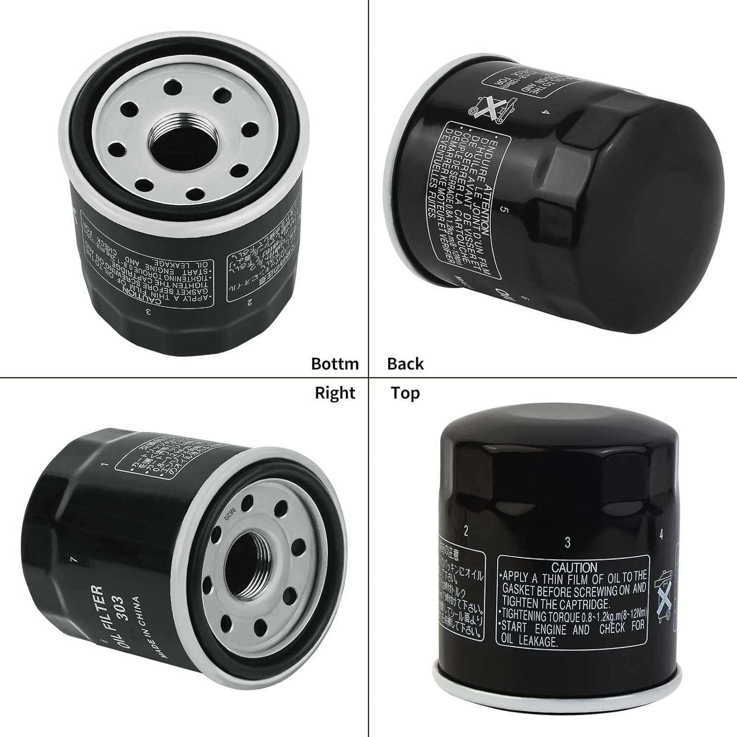 Road Passion 160971066 160971067 160971068 Filtro de aceite de alto rendimiento para HONDA NSS250 FORZA 250 2008-2011 NSS300 FORZA 279  NSS300A