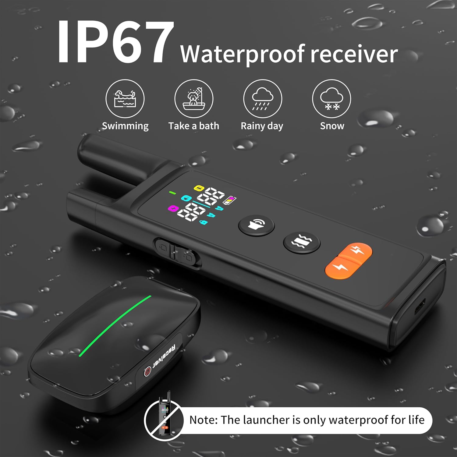 Collar de choque de entrenamiento para perros de 3300 pies con control remoto IP67 resistente al agua con 4 modos de entrenamiento, pitido,