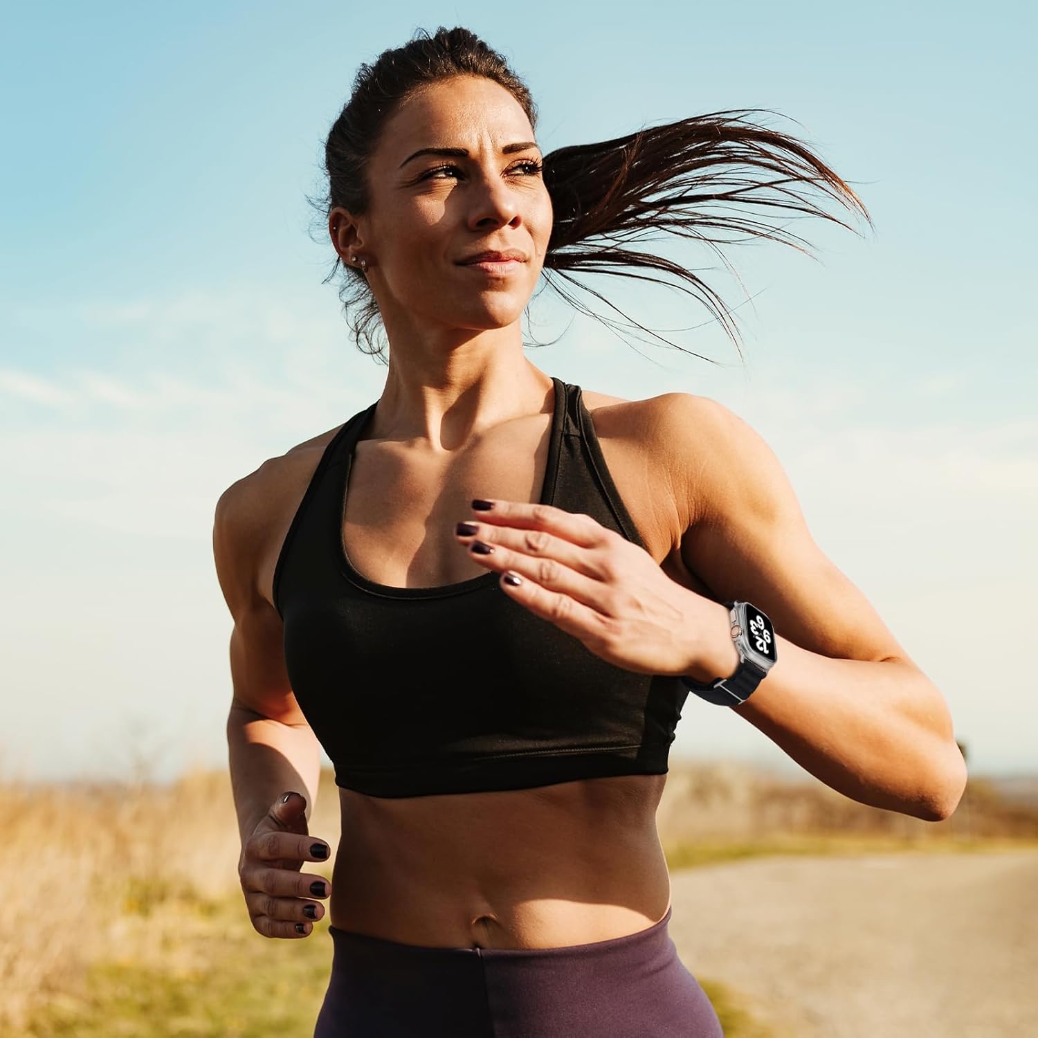 Juego de 5 correas trenzadas de nailon suave y 5 correas trenzadas de nailon transpirable compatibles con correas de Apple Watch de 1.496 in 1.575