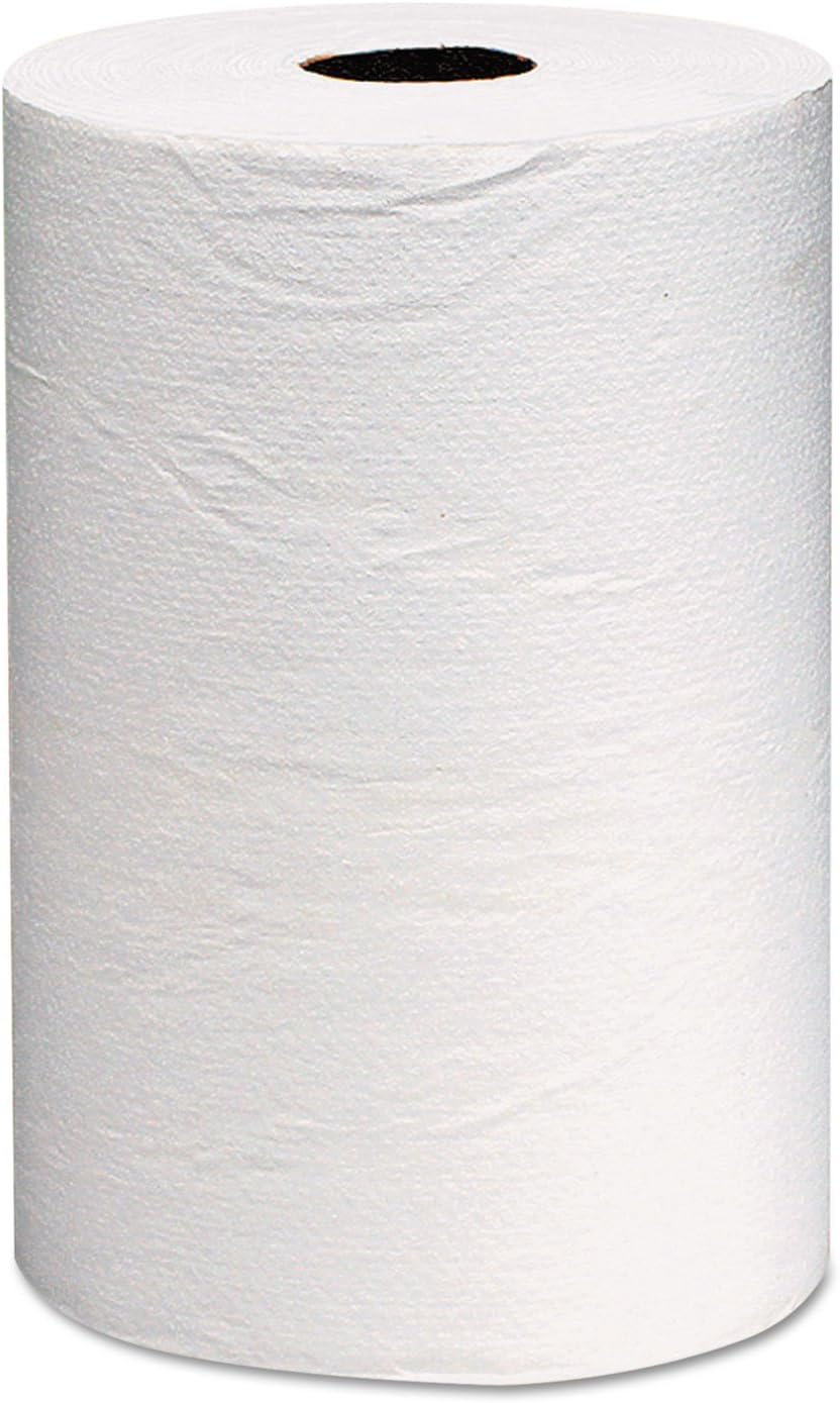 Scott 01040 – Toallas de rollo rígido, núcleo de 1.5 pulgadas, 8 x 800 pies, color blanco, 12 rolloscaja