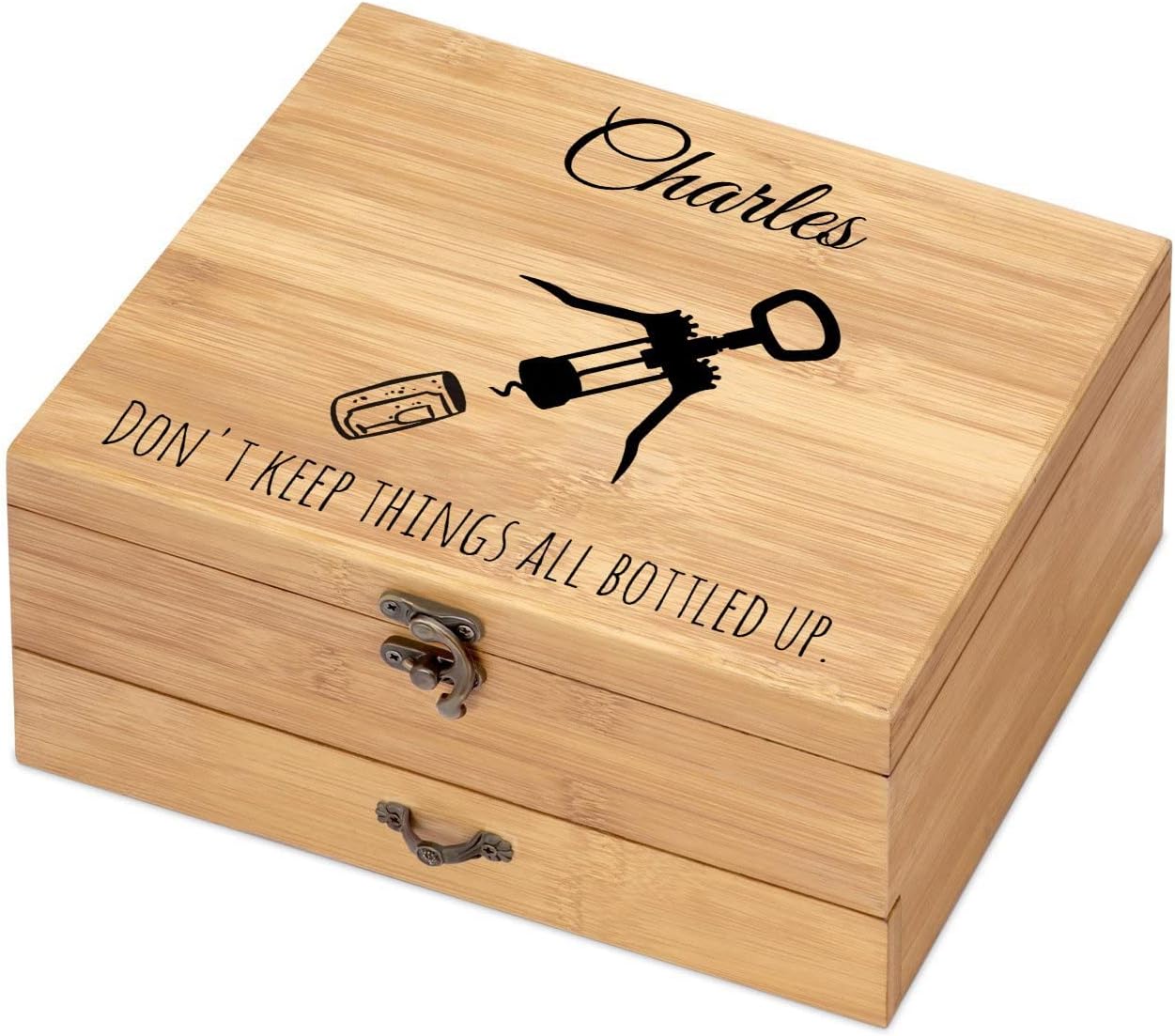 Maverton Juego de abridor de vino para él – Juego de sacacorchos de sumiller – Accesorios de apertura de vino de acero inoxidable en estuche de