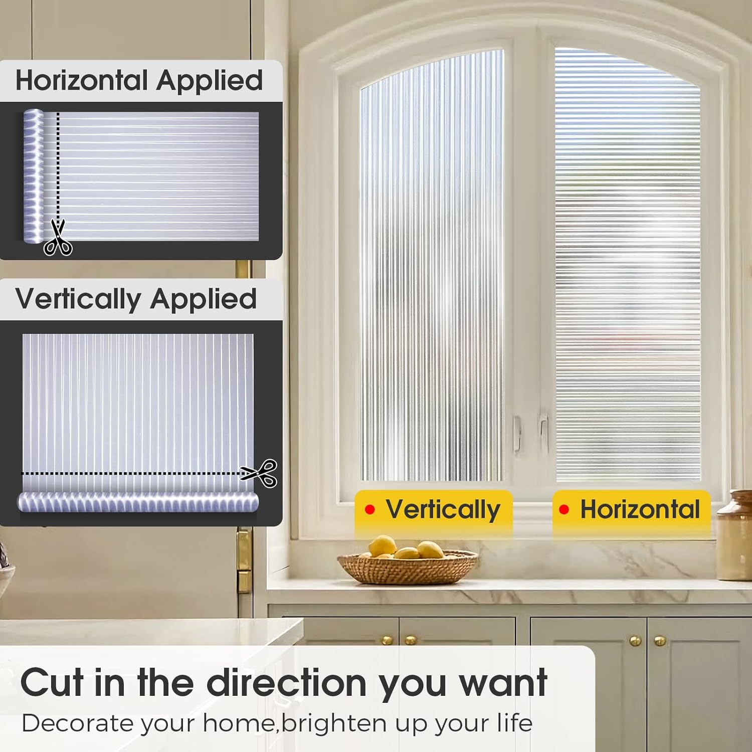 Coavas Película de vidrio para ventana Película de privacidad para ventana, no adhesiva, película de privacidad para ventana, bloqueo solar, control