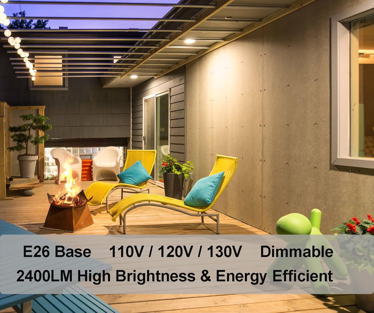 Vinaco PAR38 – Luz de inundación halógena PAR38, 4 unidades, regulable, 150 W, 120 V, alto brillo 2400 lm, bombilla PAR38 con base E26, 2800 K,