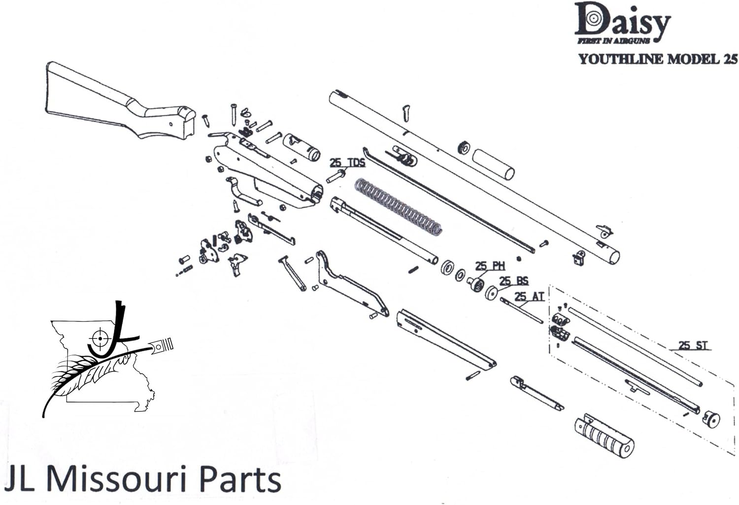 Daisy 25 21 75 80 95 96 98 99 155 Cabeza de émbolo Sellos Sintéticos Pistola BB Air Rifle Seal Junta Pistón Parte
