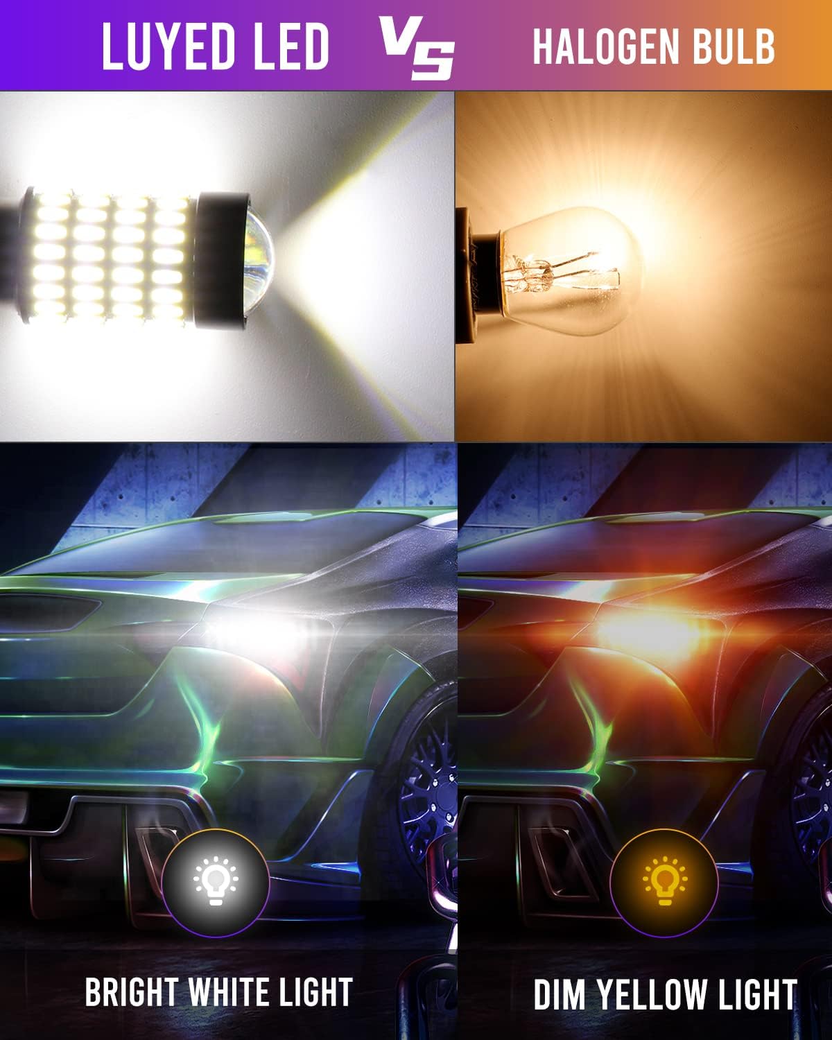 LUYED 2 X 1700, luces extremadamente brillantes 1157 4014 102-EX, conjunto de chips, foco 7528 led 1157 2057 2357, de xenón, blanco (la luz led mas