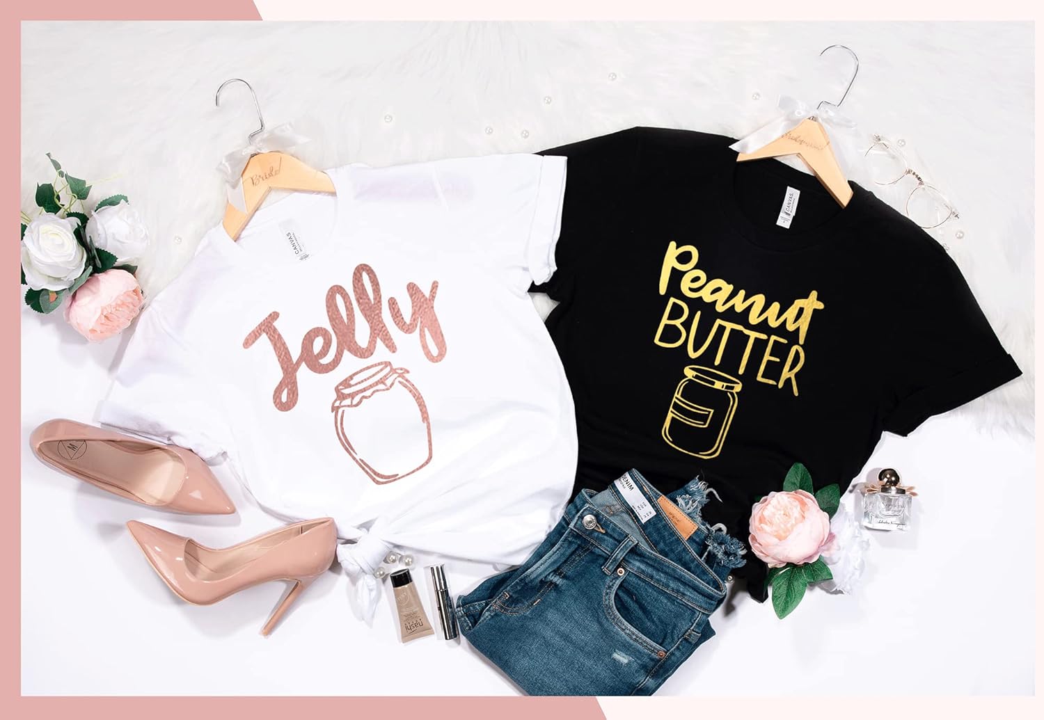 Best Friend Shirts BFF Shirts Bestie Shirts Peanut Butter Shirt Jelly Shirt Cute Friend Shirts Funny Friend Shirts Brunch Tees d447