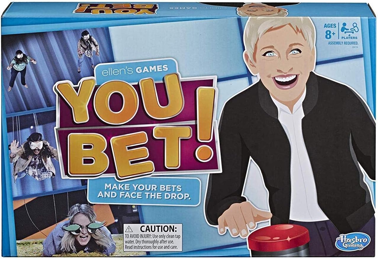 Hasbro Gaming Ellen’s Games You Bet Game, Ellen Degeneres Challenge para 4 jugadores a partir de 8 años