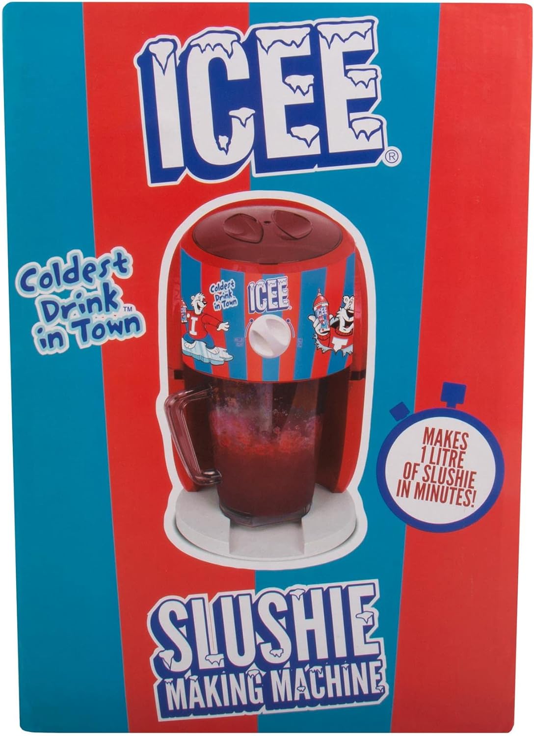 Máquina de cono de nieve ICEE. Auténtica máquina de afeitar de hielo ICEE Home. Crea hasta medio galón de hielo helado congelado. Mercancía oficial