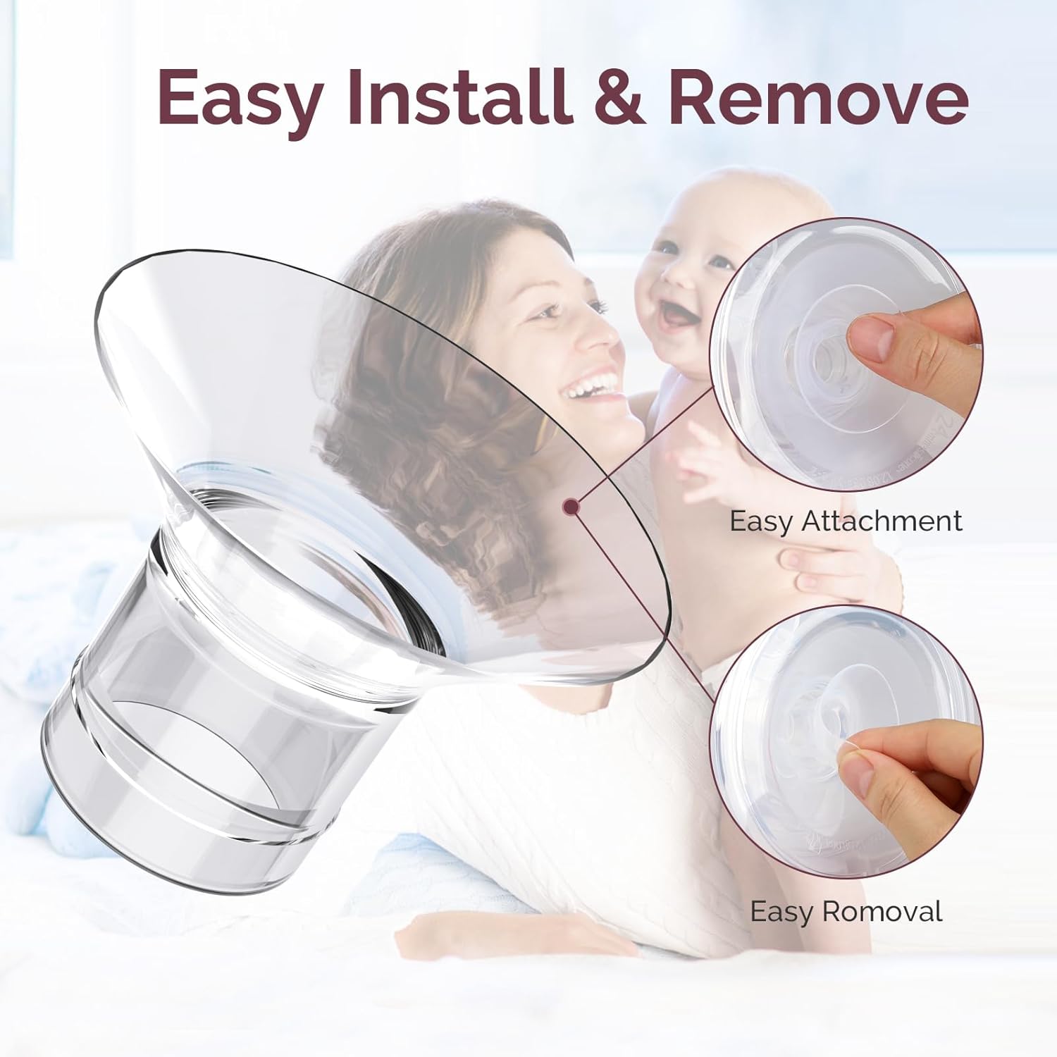 semai Insertos de brida de 131517190.827 in compatibles con rebordes Momcozy S12 ProS9 ProS12S9Medela de 0.945 in, reduce el túnel de pezón de 0.945