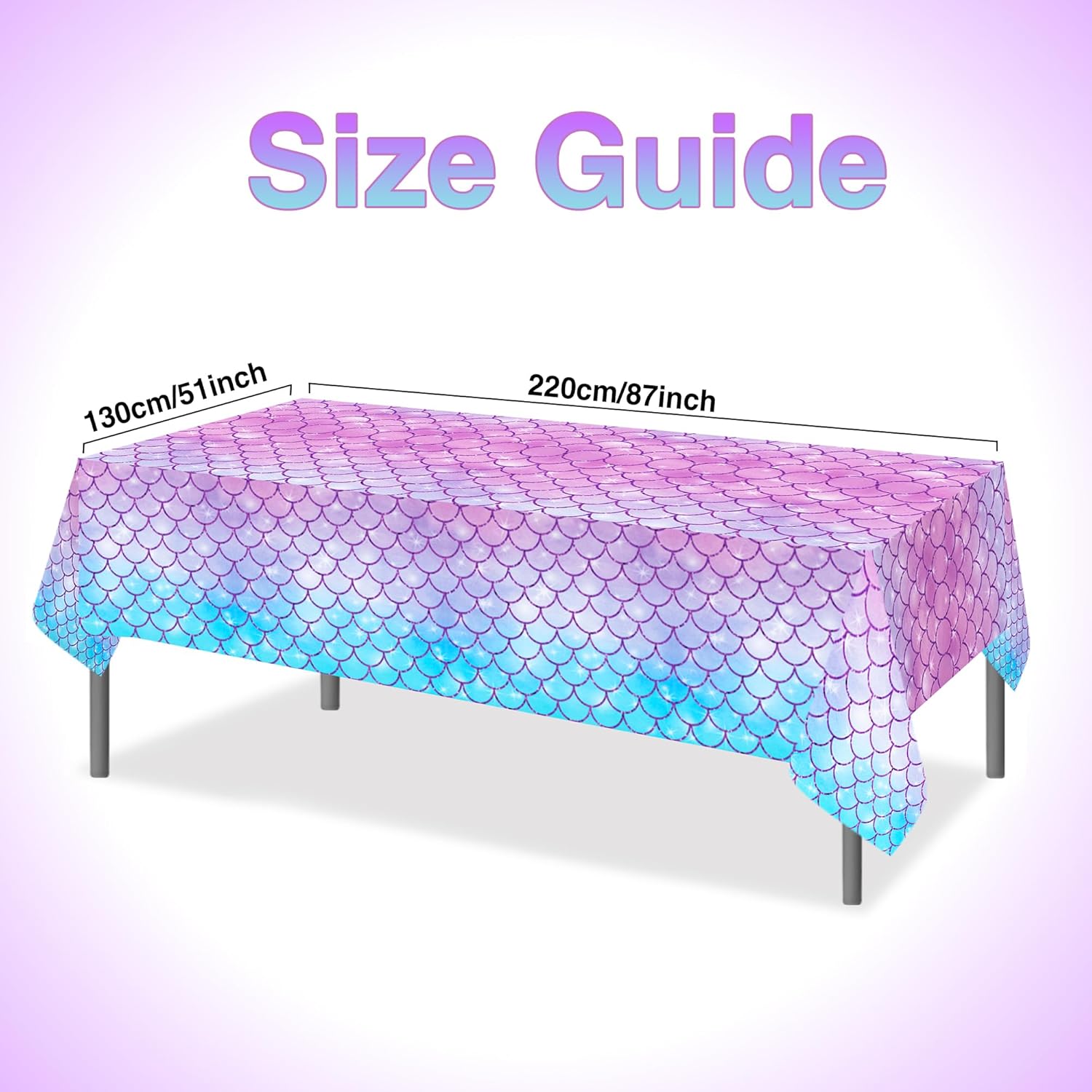 Mantel de sirena para fiesta de cumpleaños, 3 piezas, manteles de sirena con diferentes temas marinos para fiestas, suministros de decoración de