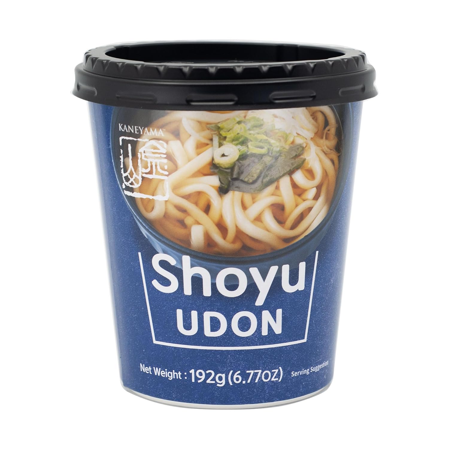 Kaneyama Taza de sopa de fideos, Udon de estilo japonés, sabor picante Shoyu-Kimchi, fideos frescos masticables instantáneos y aptos para