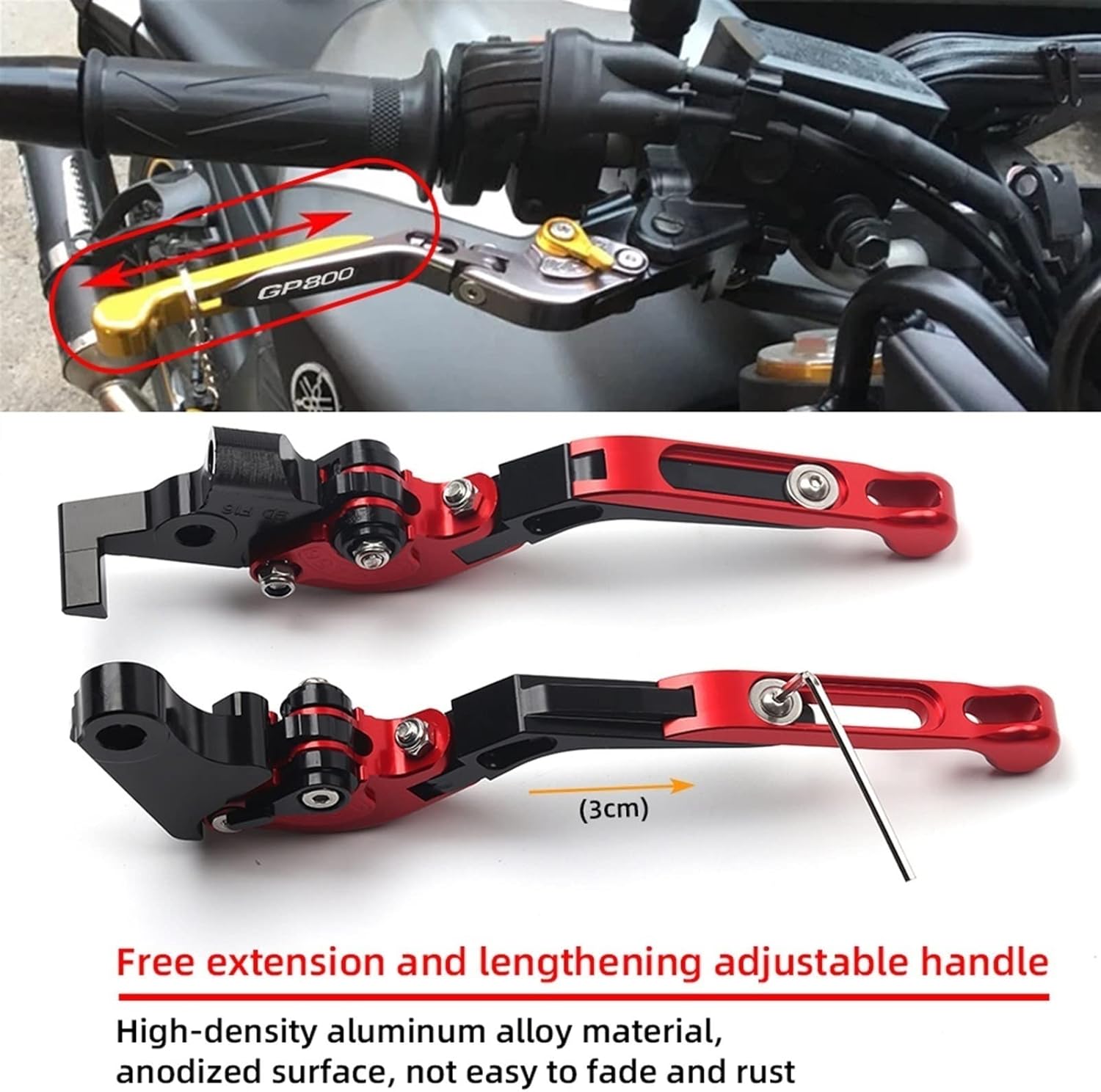 Clutch Handle Motorcycle CNC Accessories Brake Clutch Levers Handlebar Adjustable Folding Extendable with Logo for Kawasaki for VERSYS1000 for