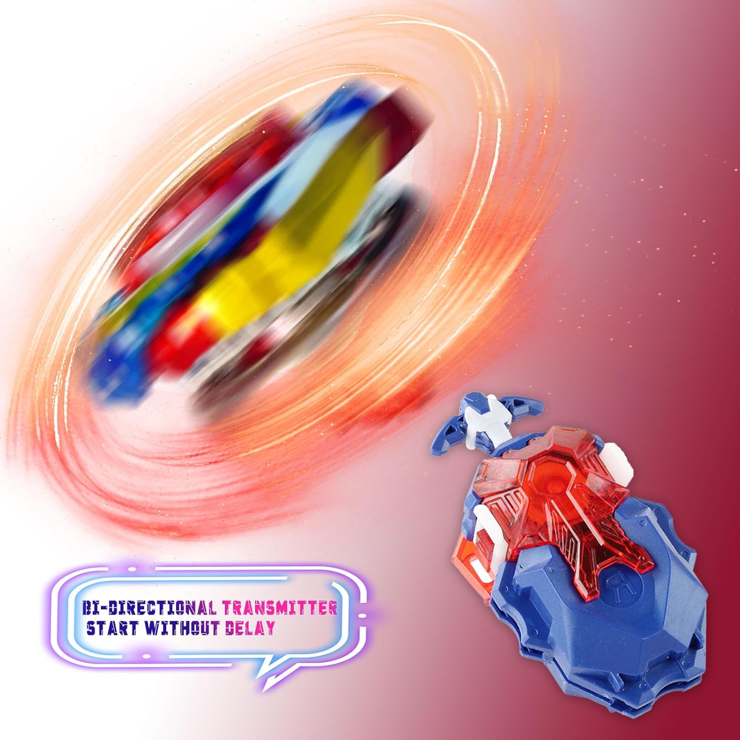 Zelzen Bey Burst Blade Gyro juguete, Bey Metal Fusion Spinning Battling Top Blades con lanzador de cuerda y asa, juegos de lucha de cumpleaños para