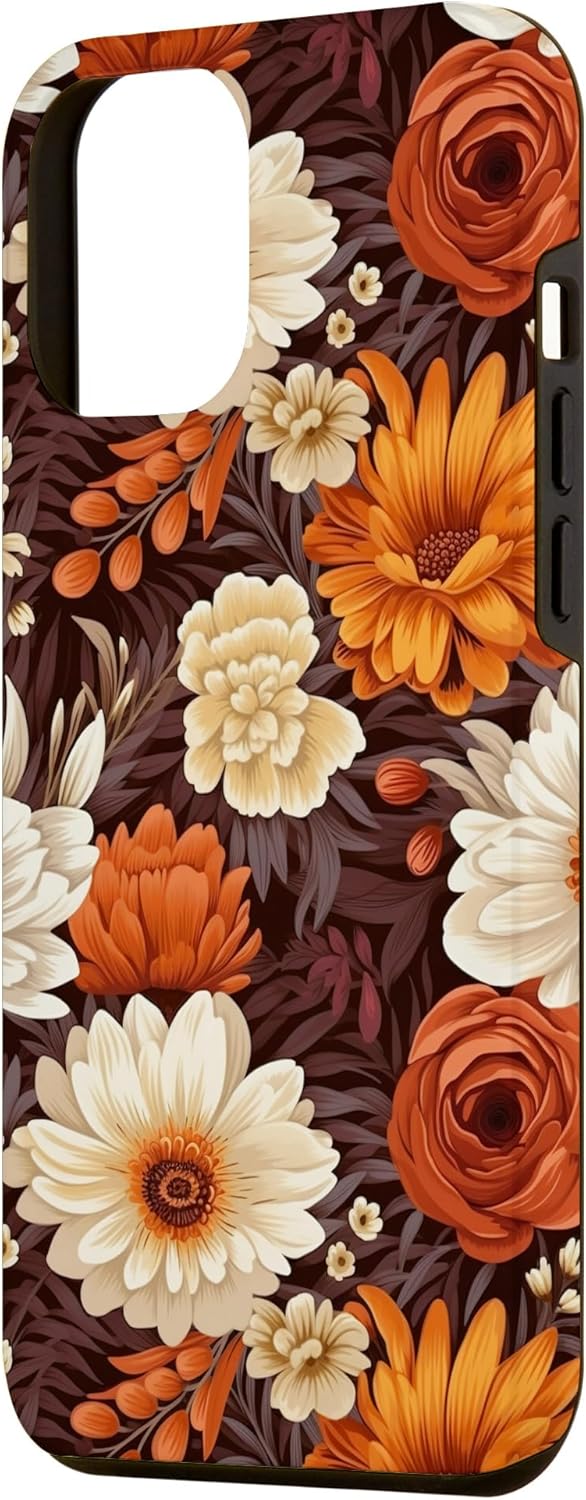 Funda con diseño de flores de otoño para iPhone 13 Pro Max