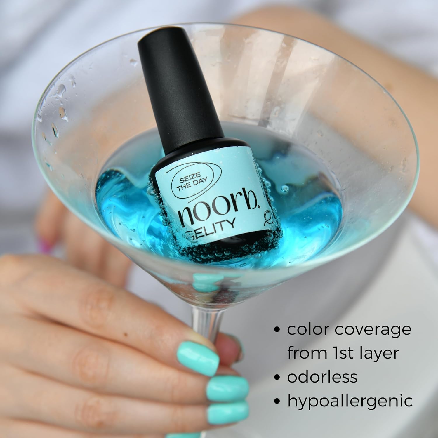 Esmalte de gel azul tinta, esmalte de uñas de gel natural con pigmentos orgánicos, esmalte de gel de uñas UV para remojar el esmalte de uñas de