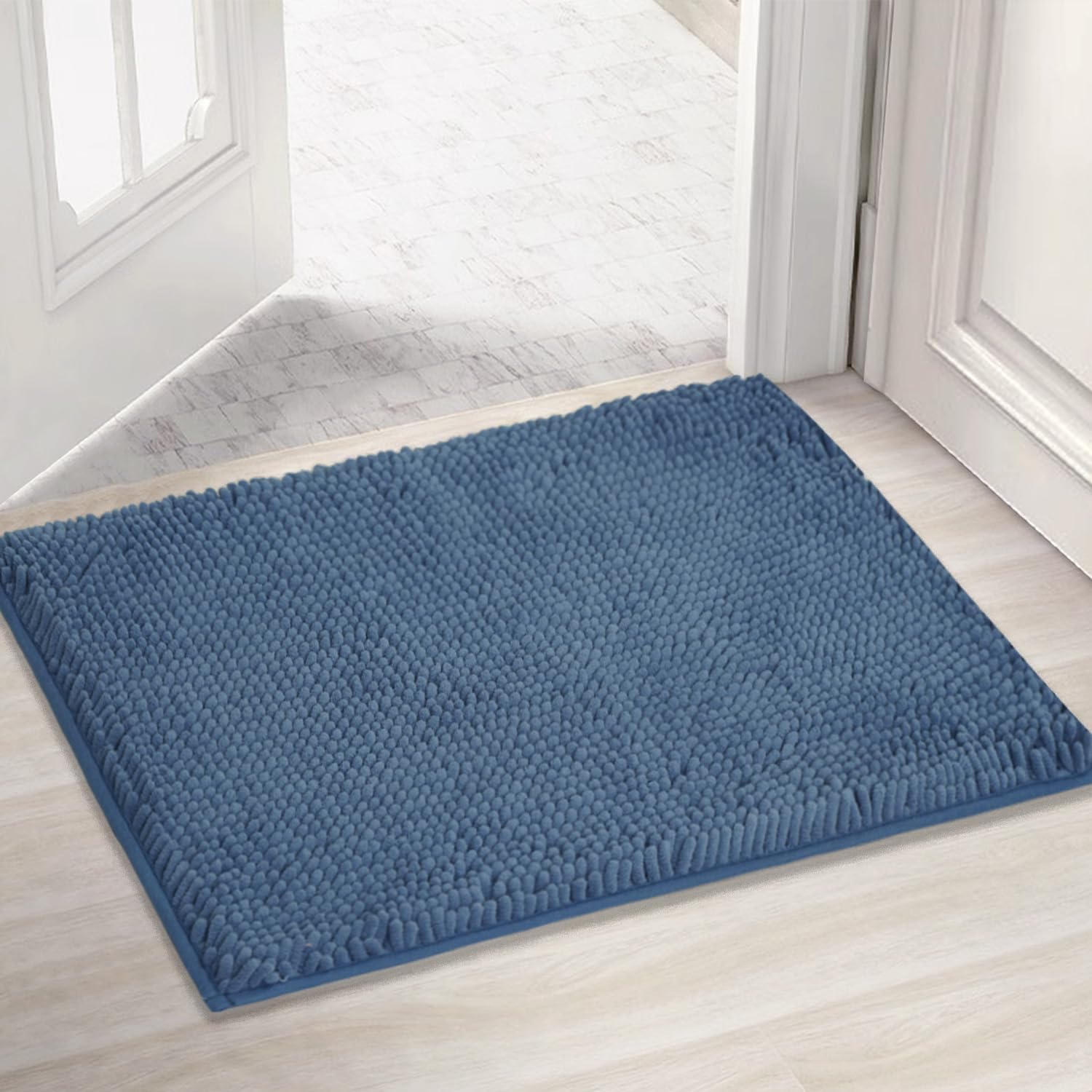 AINAHYVA Alfombras de baño de felpilla, superabsorbentes, parte trasera de PVC fuerte antideslizante, tapetes de baño para baño, felpa peluda,