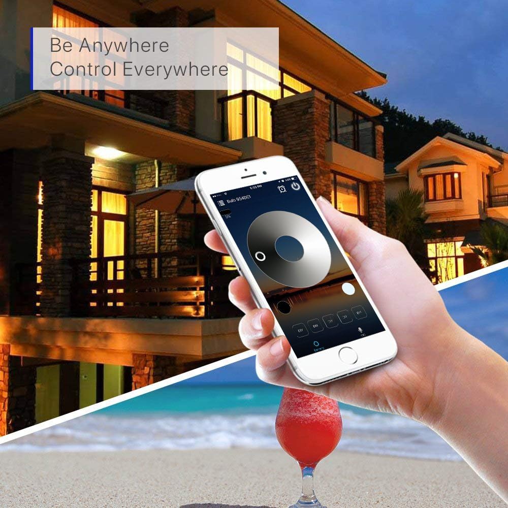 FVTLED Kit de luces WiFi para cubierta, 10 piezas de bajo voltaje 1.38 para exteriores, escalera, iluminación LED blanca cálida, funciona con Alexa