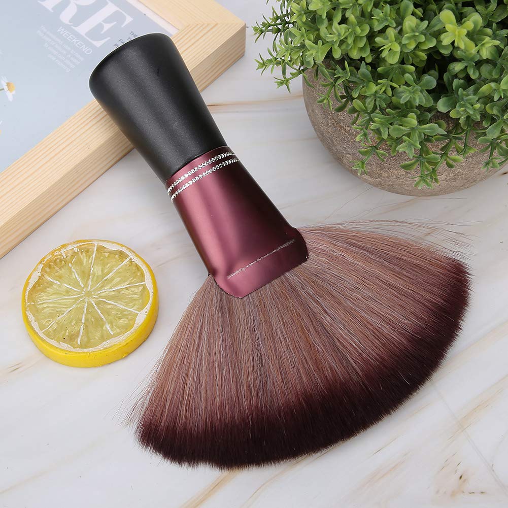 Cepillo de pelo de barrido de pelo de cuello de peluquería, Forma de abanico Peluquería suave Plumero de pelo roto, Cepillo de pelo grueso