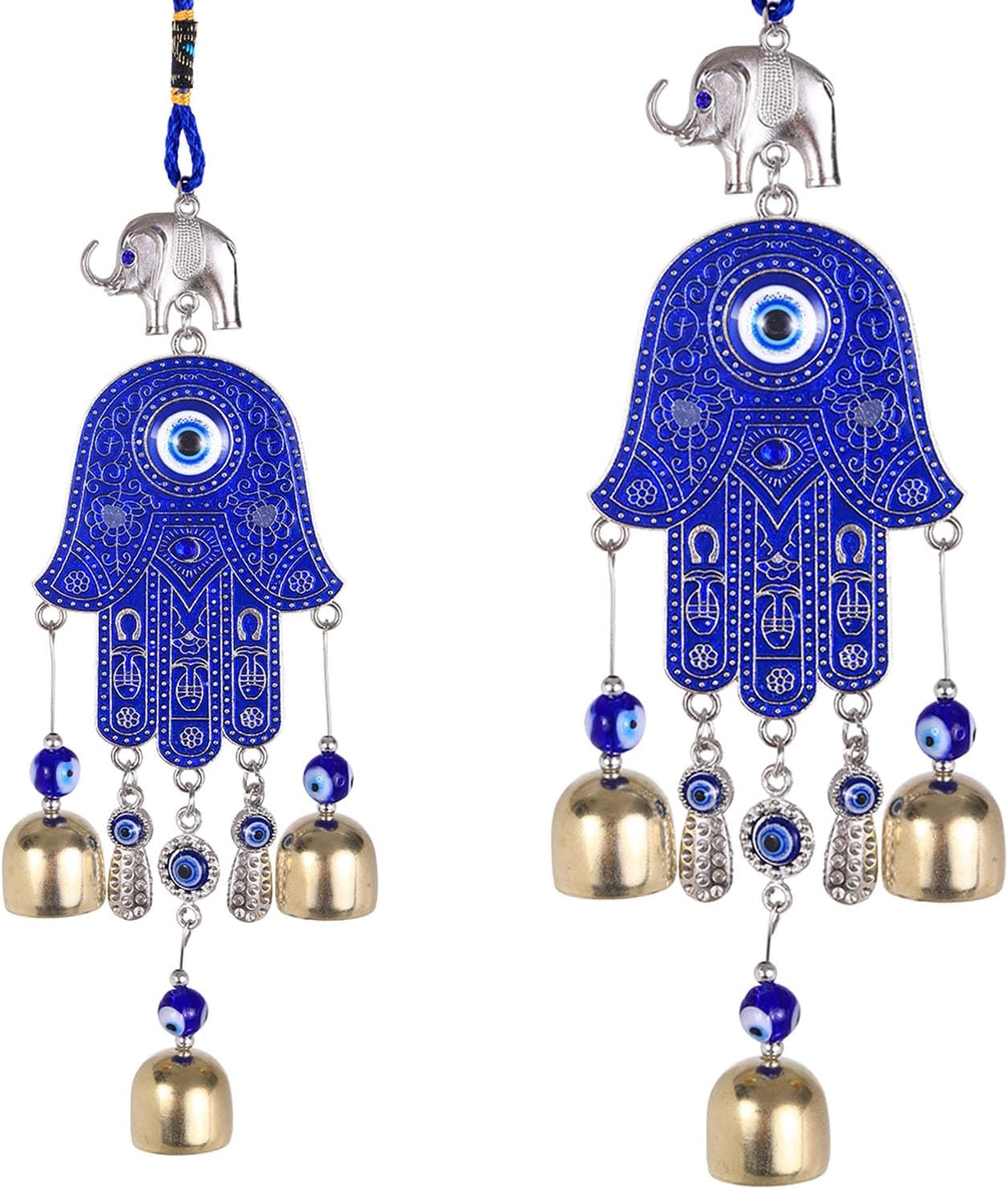 Colgante de talismán de mano santa de Fátima de mal de ojo, adorno turco hecho a mano, adorno colgante de mal de ojo azul de la suerte para