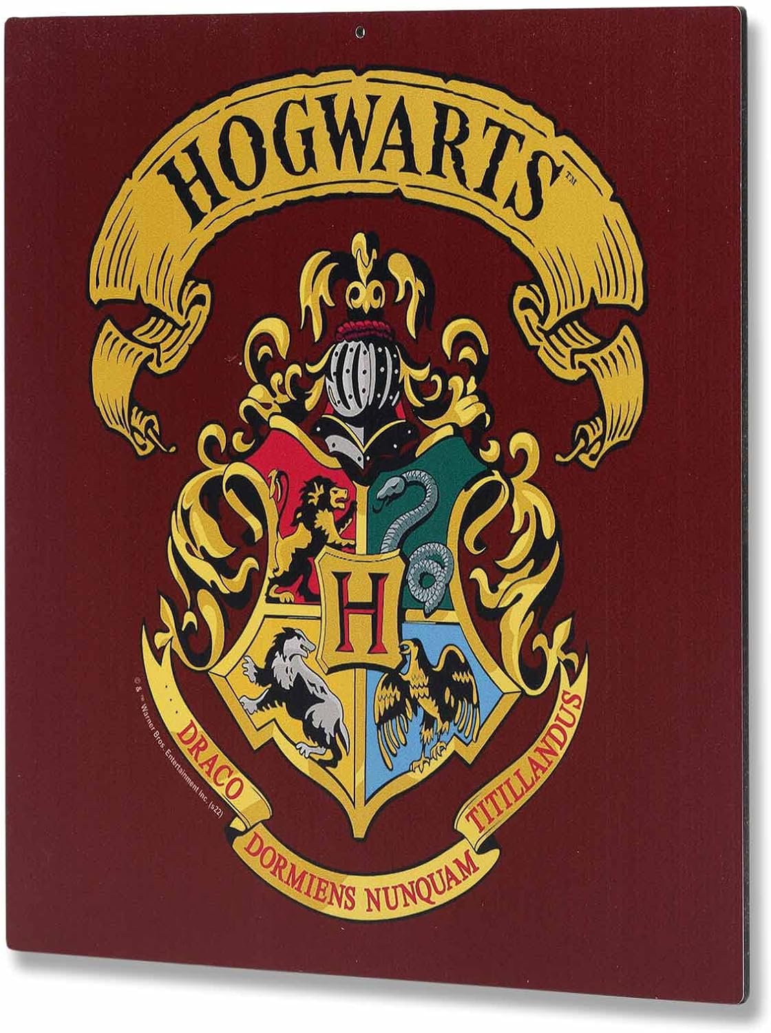 Harry Potter Hogwarts – Letrero de metal con escudo de Hogwarts – Decoración de pared vintage de Hogwarts para decoración del hogar