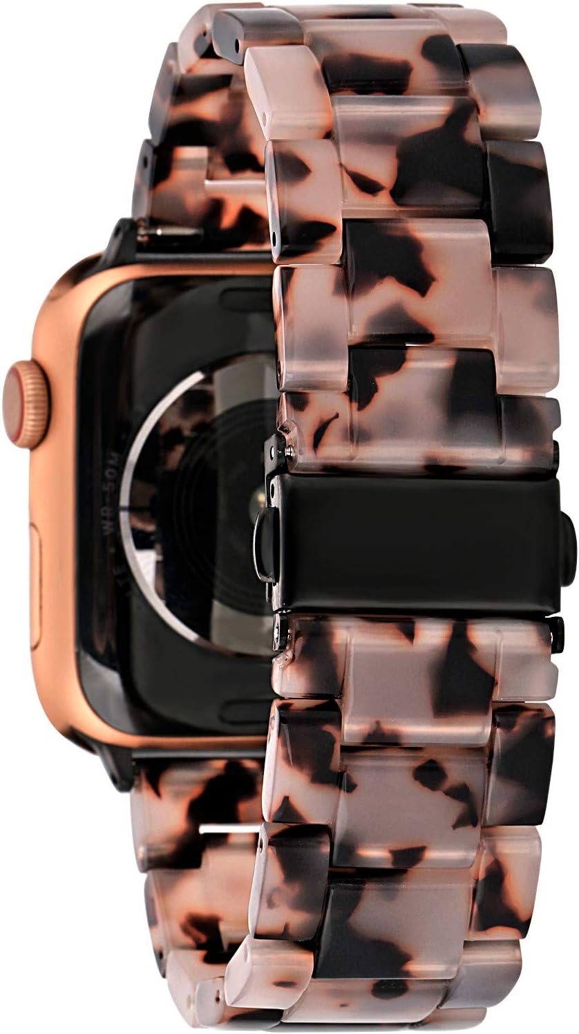 Correa de resina compatible con Apple Watch de 1.49 pulgadas, 1.57 pulgadas, 1.61 pulgadas, 1.65 pulgadas, 1.65 pulgadas, Ultra 1.929in, correa