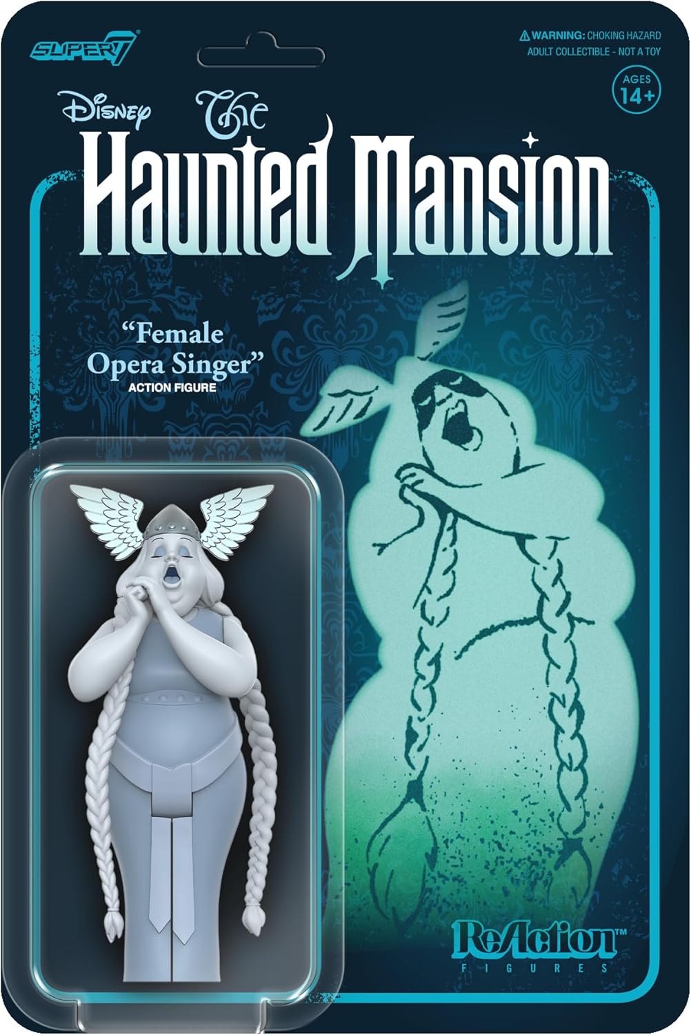 Super7 Disney Haunted Mansion – Cantante de ópera femenina – Figura de acción de Disney de 3.75 pulgadas con accesorio, coleccionables clásicos de