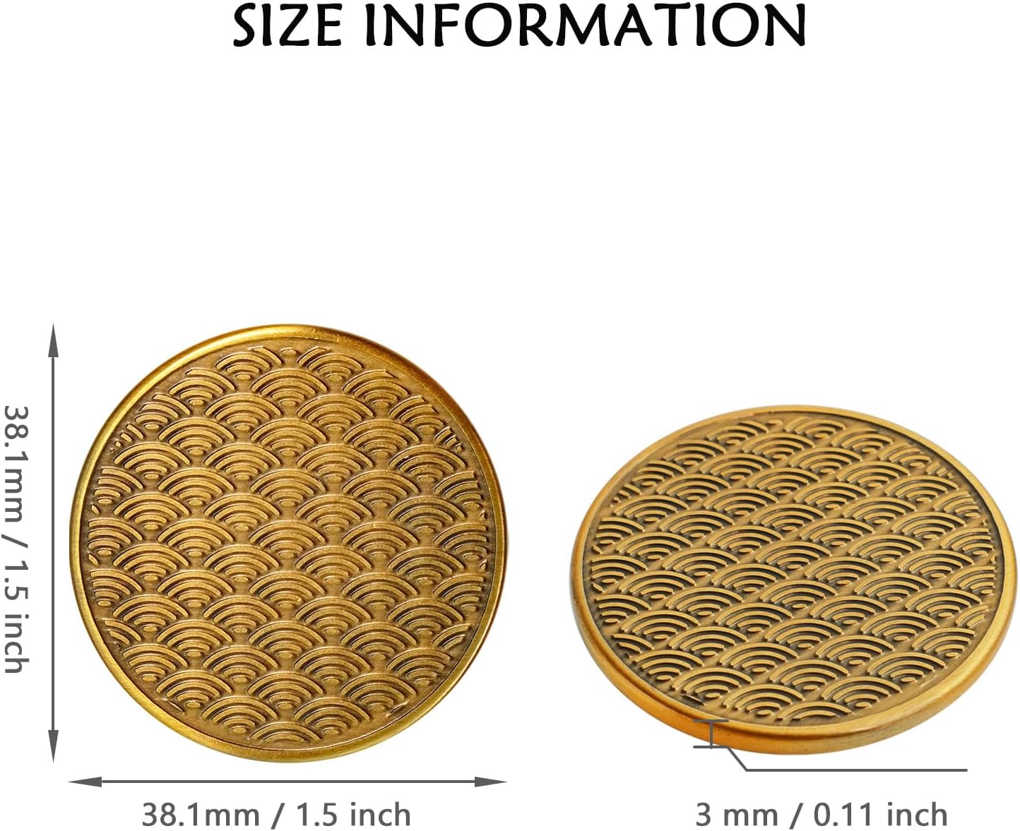 Monedas hápticas de onda japonesa, tokens para aliviar la ansiedad, juguete de metal, moneda de preocupación, monedas coleccionables, diseño