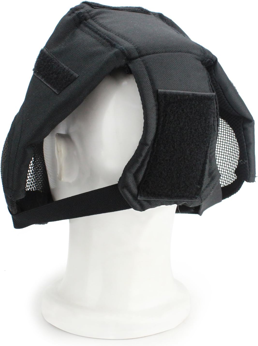 Airsoft – Máscara de cercado de cara completa con protección para los oídos, máscara protectora de malla de acero para juego de guerra, cosplay,